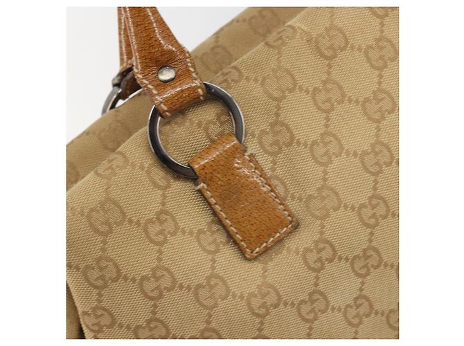 Borsa a mano GUCCI GG Canvas Beige Silver 113009 Auth 195092 Argento - vista 17