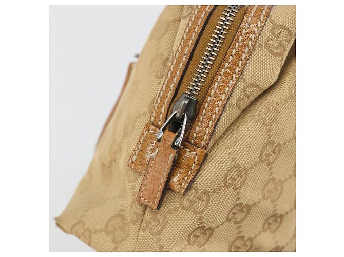 Borsa a mano GUCCI GG Canvas Beige Silver 113009 Auth 195092 Argento - vista 18