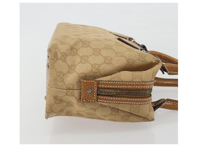 Borsa a mano GUCCI GG Canvas Beige Silver 113009 Auth 195092 Argento - vista 3