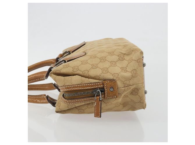 Borsa a mano GUCCI GG Canvas Beige Silver 113009 Auth 195092 Argento - vista 4