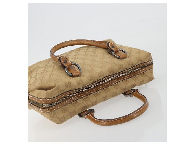 Borsa a mano GUCCI GG Canvas Beige Silver 113009 Auth 195092 Argento - vista 6