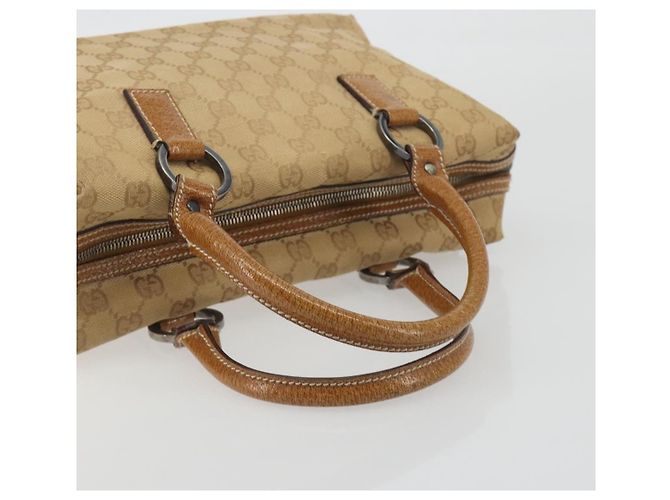 Borsa a mano GUCCI GG Canvas Beige Silver 113009 Auth 195092 Argento - vista 7