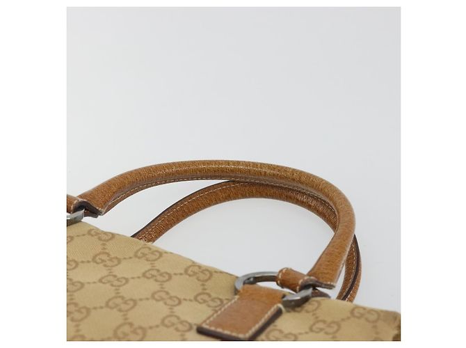 Borsa a mano GUCCI GG Canvas Beige Silver 113009 Auth 195092 Argento - vista 8