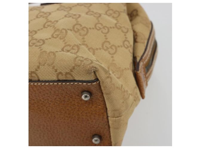 Borsa a mano GUCCI GG Canvas Beige Silver 113009 Auth 195092 Argento - vista 9