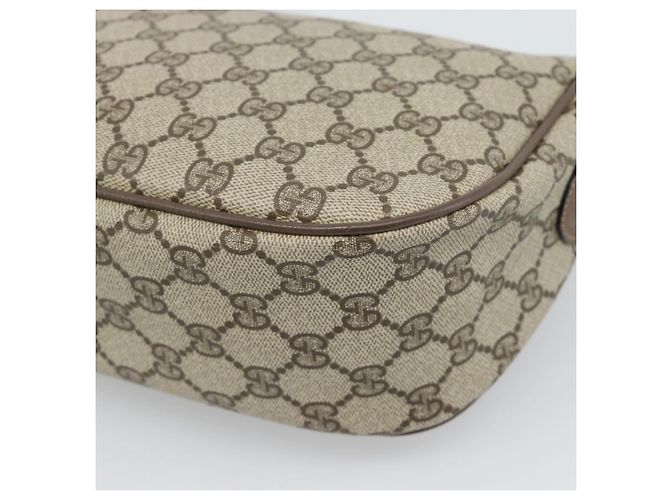 GUCCI GG Supreme Web Sherry Line Bag PVC Beige Gold 89 02 032 Auth 195081 Bege Dourado - vista 16