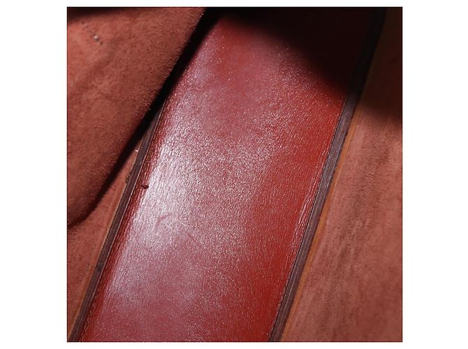 Hermès Borsa a Spalla HERMES Sako Pelle Marrone Gold Auth 195752M D'oro - vista 12