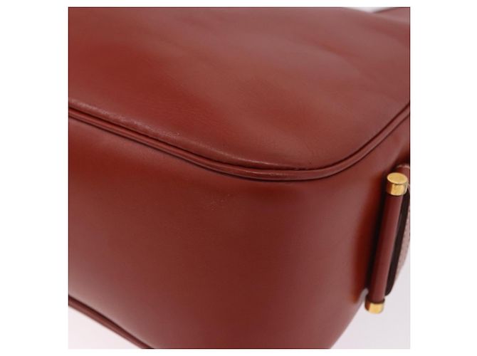 Hermès Borsa a Spalla HERMES Sako Pelle Marrone Gold Auth 195752M D'oro - vista 16