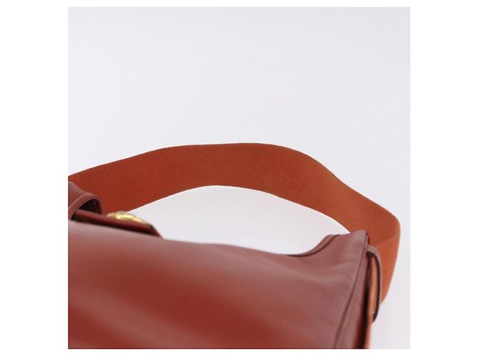 Hermès Borsa a Spalla HERMES Sako Pelle Marrone Gold Auth 195752M D'oro - vista 8