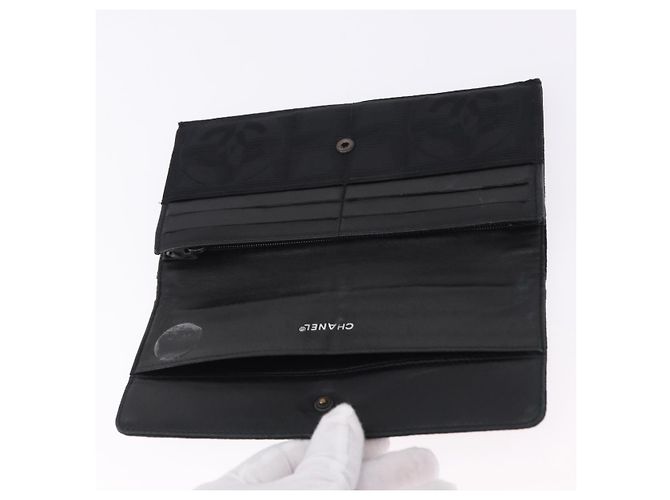 CHANEL Neue Reise Geldbörse Kaviarleder 2 Set Schwarz CC Auth bs36767 - Ansicht 16