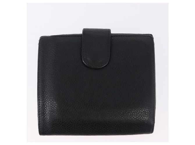 CHANEL Neue Reise Geldbörse Kaviarleder 2 Set Schwarz CC Auth bs36767 - Ansicht 3
