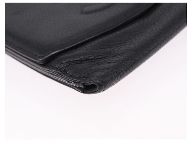 CHANEL Neue Reise Geldbörse Kaviarleder 2 Set Schwarz CC Auth bs36767 - Ansicht 7