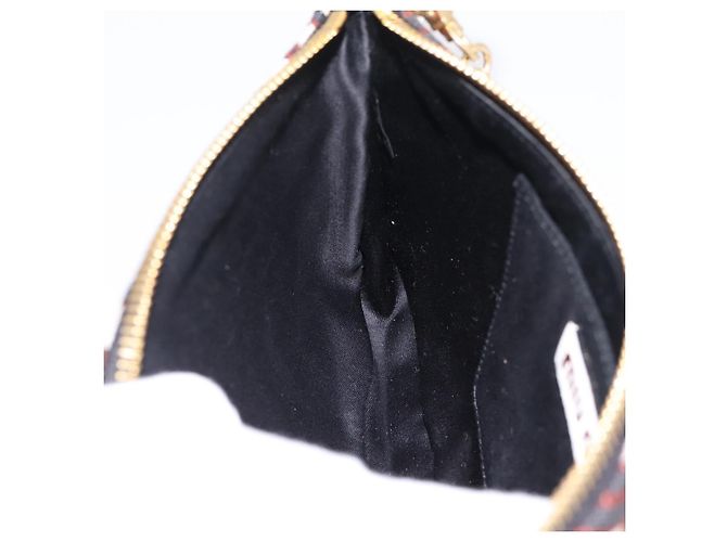 Miu Miu Schultertasche mit Kette Canvas 2way Beige Gold Auth 195364V - Ansicht 22
