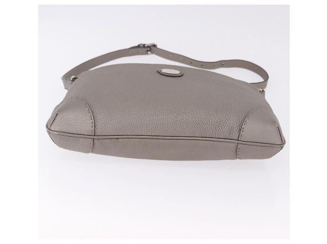 FENDI Celeria Schultertasche aus Leder Grau Silber authentisch 195653V Braun - Ansicht 5