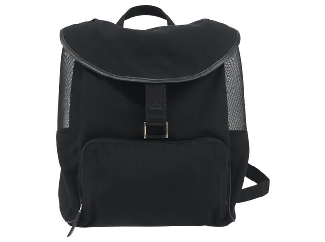 Zaino GUCCI Canvas Black Silver 019 0353 Auth bs36440 Nero Argento - vista 13