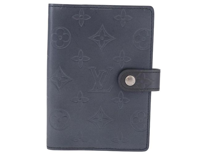LOUIS VUITTON Monogram mat Agenda PM Day Planner Cover Blue R20935 Auth 180969A Azul - vista 13