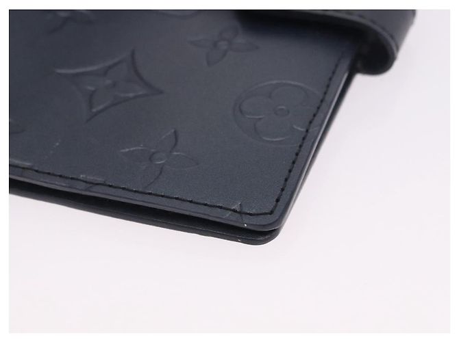 LOUIS VUITTON Monogram mat Agenda PM Day Planner Cover Blue R20935 Auth 180969A Azul - vista 14