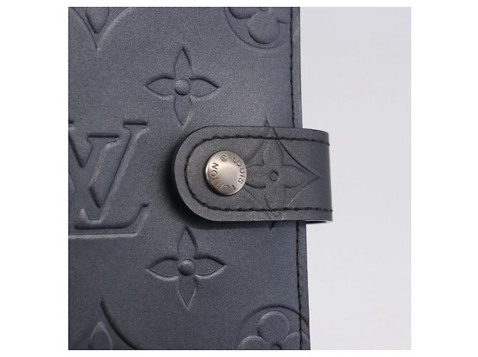 LOUIS VUITTON Monogram mat Agenda PM Day Planner Cover Blue R20935 Auth 180969A Azul - vista 17