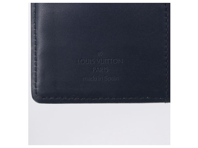 LOUIS VUITTON Monogram mat Agenda PM Day Planner Cover Blue R20935 Auth 180969A Azul - vista 18
