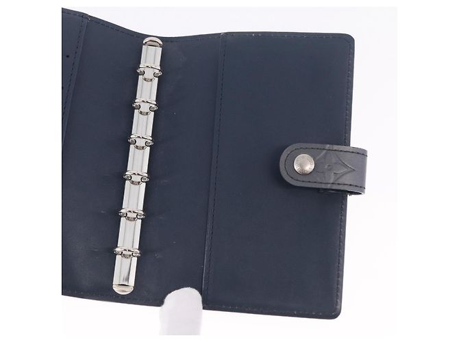 LOUIS VUITTON Monogram mat Agenda PM Day Planner Cover Blue R20935 Auth 180969A Azul - vista 20