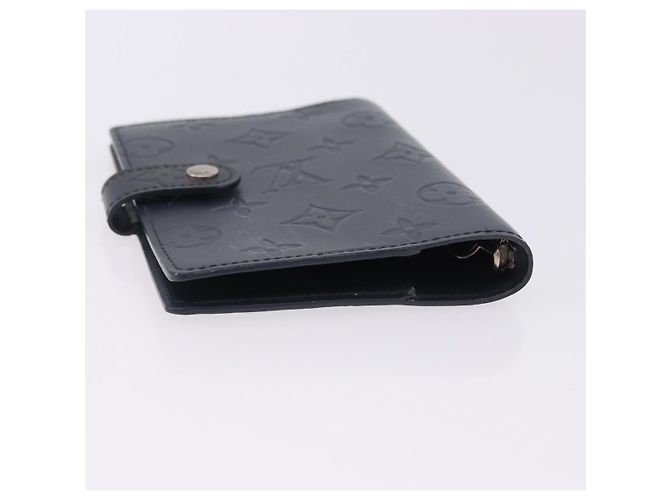 LOUIS VUITTON Monogram mat Agenda PM Day Planner Cover Blue R20935 Auth 180969A Azul - vista 5