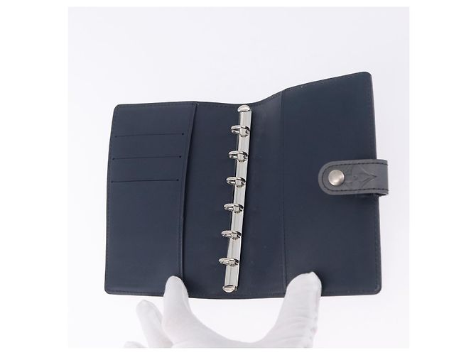 LOUIS VUITTON Monogram mat Agenda PM Day Planner Cover Blue R20935 Auth 180969A Azul - vista 8