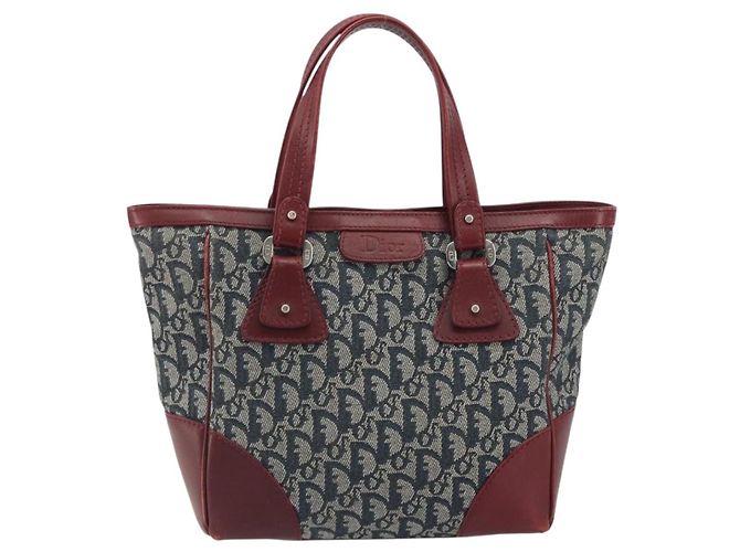 Borsa Christian Dior Trotter Canvas Navy Silver Auth 195056A Argento Blu navy - vista 13