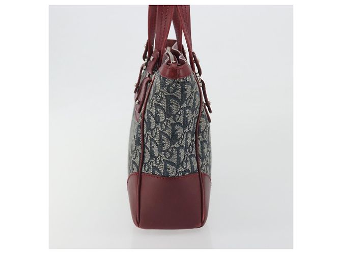 Borsa Christian Dior Trotter Canvas Navy Silver Auth 195056A Argento Blu navy - vista 4