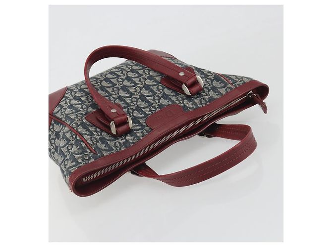 Borsa Christian Dior Trotter Canvas Navy Silver Auth 195056A Argento Blu navy - vista 6