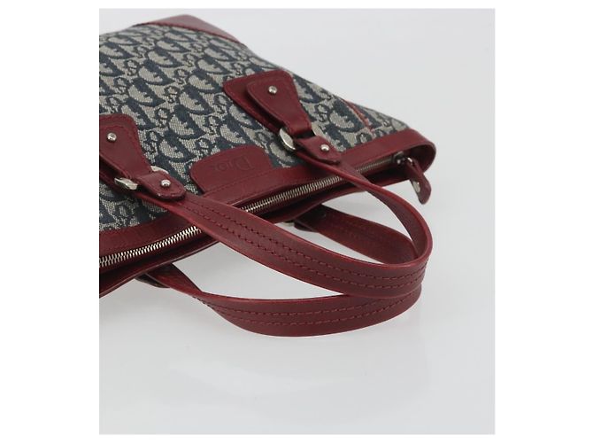 Borsa Christian Dior Trotter Canvas Navy Silver Auth 195056A Argento Blu navy - vista 7
