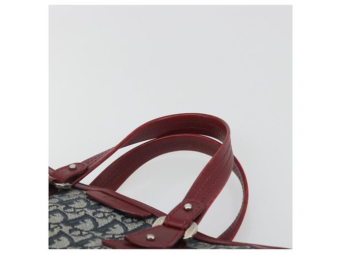 Borsa Christian Dior Trotter Canvas Navy Silver Auth 195056A Argento Blu navy - vista 8