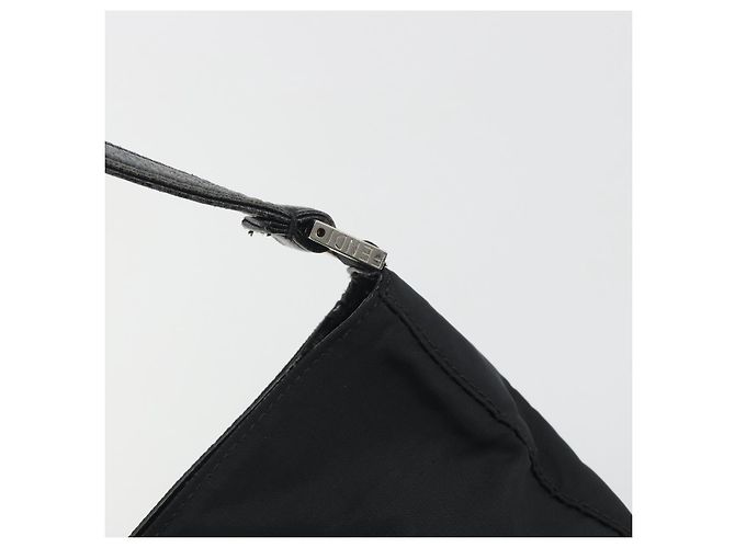 Borsa a tracolla FENDI Nylon Black Silver Auth 195365A Nero Argento - vista 10