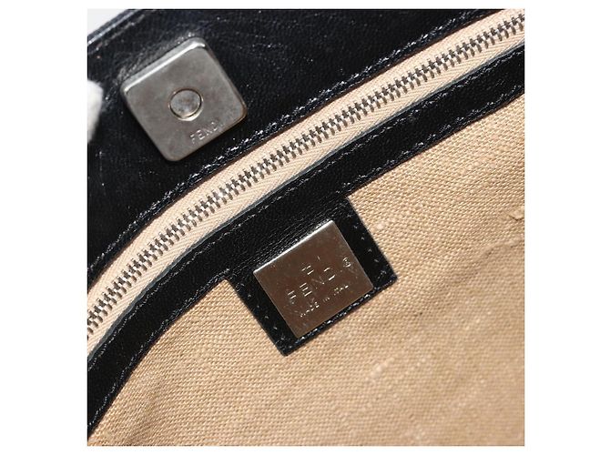 Borsa a tracolla FENDI Nylon Black Silver Auth 195365A Nero Argento - vista 18