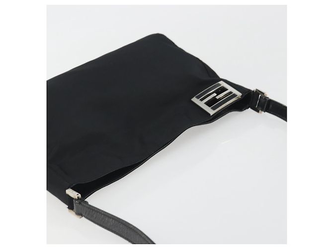 Borsa a tracolla FENDI Nylon Black Silver Auth 195365A Nero Argento - vista 6