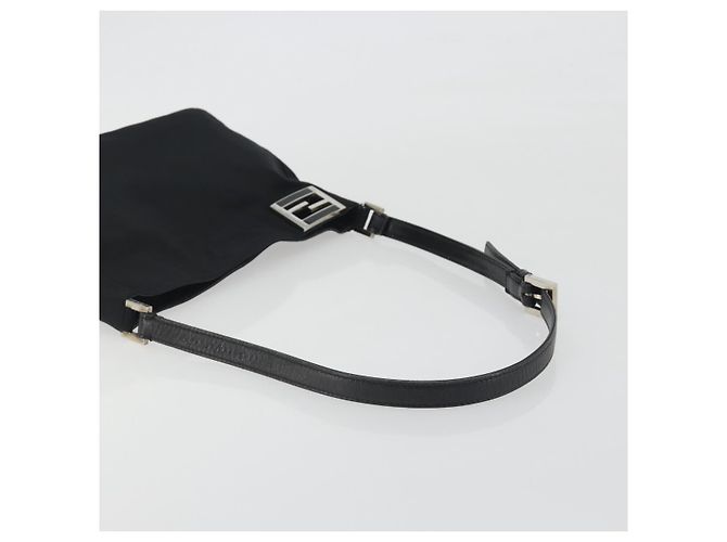 Borsa a tracolla FENDI Nylon Black Silver Auth 195365A Nero Argento - vista 7