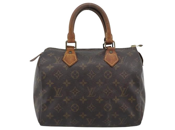 Borsa a mano LOUIS VUITTON Monogram Speedy 25 M41528 LV Auth 196034 Monogramma - vista 13