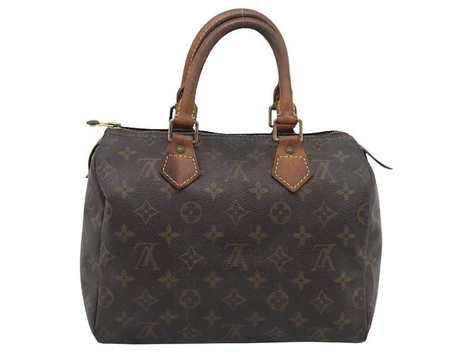 Borsa a mano LOUIS VUITTON Monogram Speedy 25 M41528 LV Auth 196034 Monogramma - vista 2