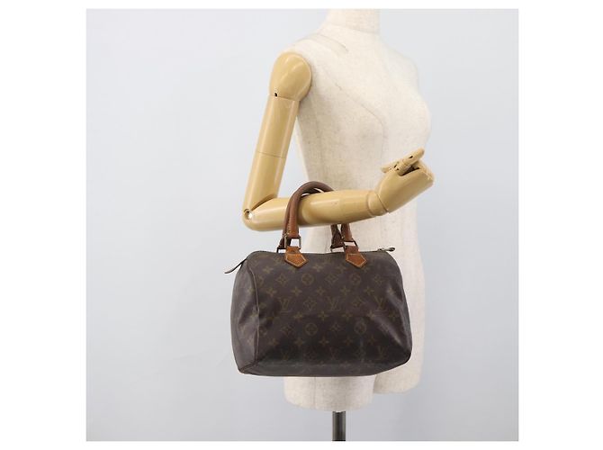 Borsa a mano LOUIS VUITTON Monogram Speedy 25 M41528 LV Auth 196034 Monogramma - vista 20
