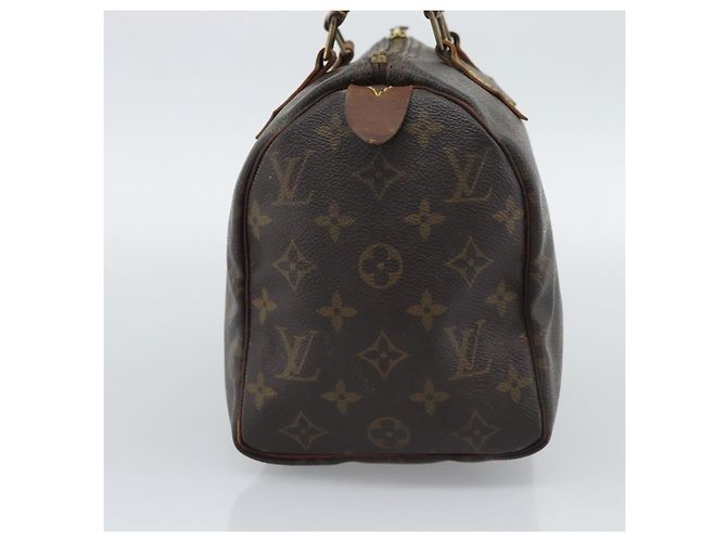 Borsa a mano LOUIS VUITTON Monogram Speedy 25 M41528 LV Auth 196034 Monogramma - vista 4