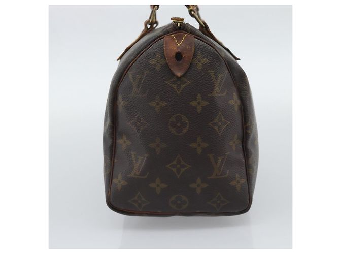 Borsa a mano LOUIS VUITTON Monogram Speedy 25 M41528 LV Auth 196034 Monogramma - vista 5