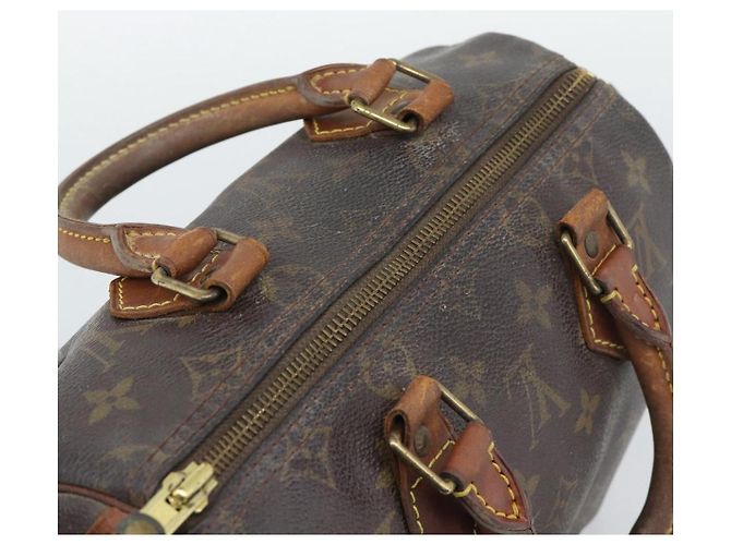 Borsa a mano LOUIS VUITTON Monogram Speedy 25 M41528 LV Auth 196034 Monogramma - vista 7