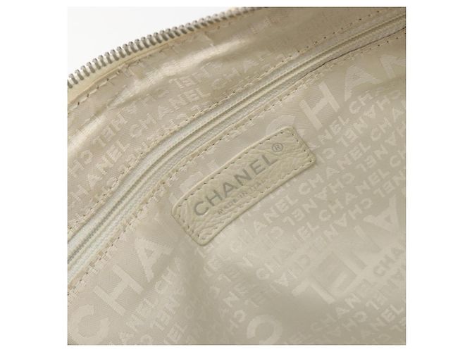 CHANEL Handtasche Canvas Beige Silver CC Auth 196080 Silber - Ansicht 18