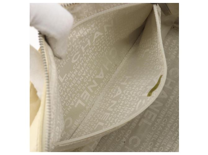 CHANEL Handtasche Canvas Beige Silver CC Auth 196080 Silber - Ansicht 22
