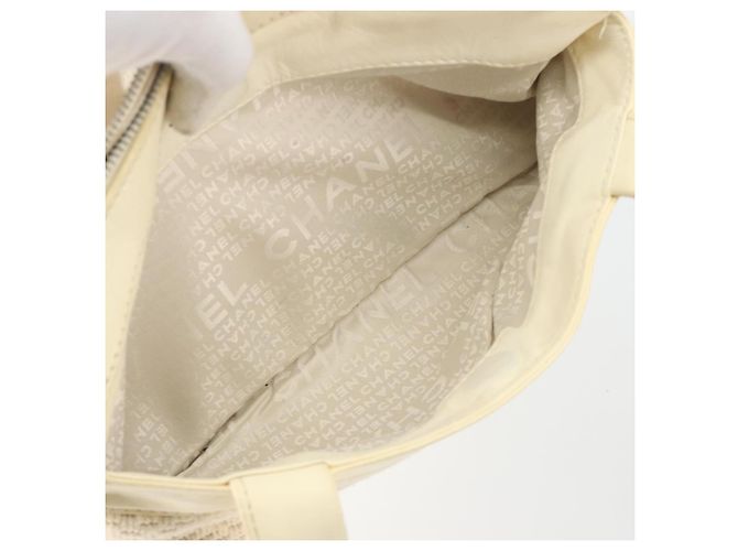 CHANEL Handtasche Canvas Beige Silver CC Auth 196080 Silber - Ansicht 23