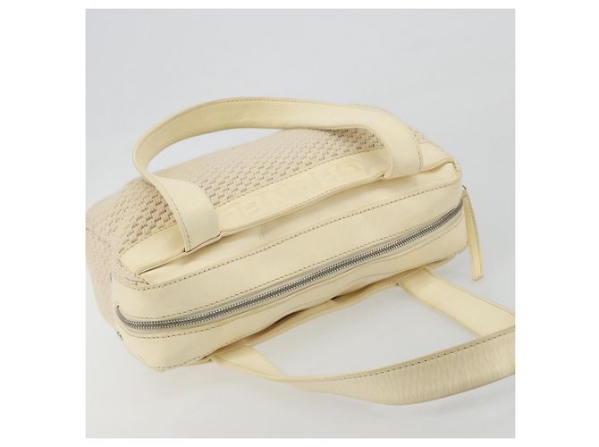 CHANEL Handtasche Canvas Beige Silver CC Auth 196080 Silber - Ansicht 6