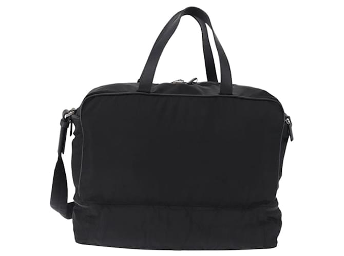 Borsa Boston PRADA Nylon 2way Nero Argento Auth 194039 - vista 2