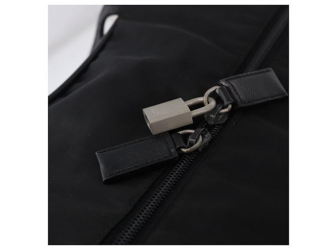 Borsa Boston PRADA Nylon 2way Nero Argento Auth 194039 - vista 20