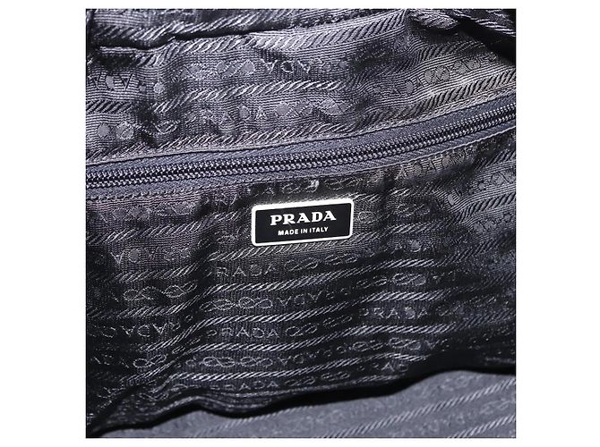 Borsa Boston PRADA Nylon 2way Nero Argento Auth 194039 - vista 23