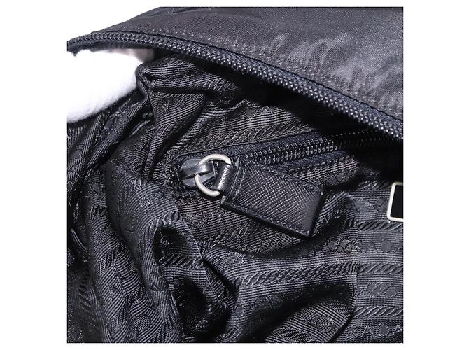 Borsa Boston PRADA Nylon 2way Nero Argento Auth 194039 - vista 29