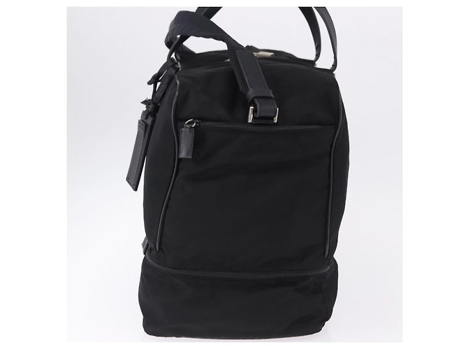 Borsa Boston PRADA Nylon 2way Nero Argento Auth 194039 - vista 3