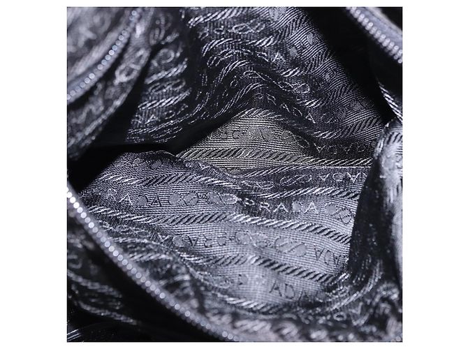 Borsa Boston PRADA Nylon 2way Nero Argento Auth 194039 - vista 30